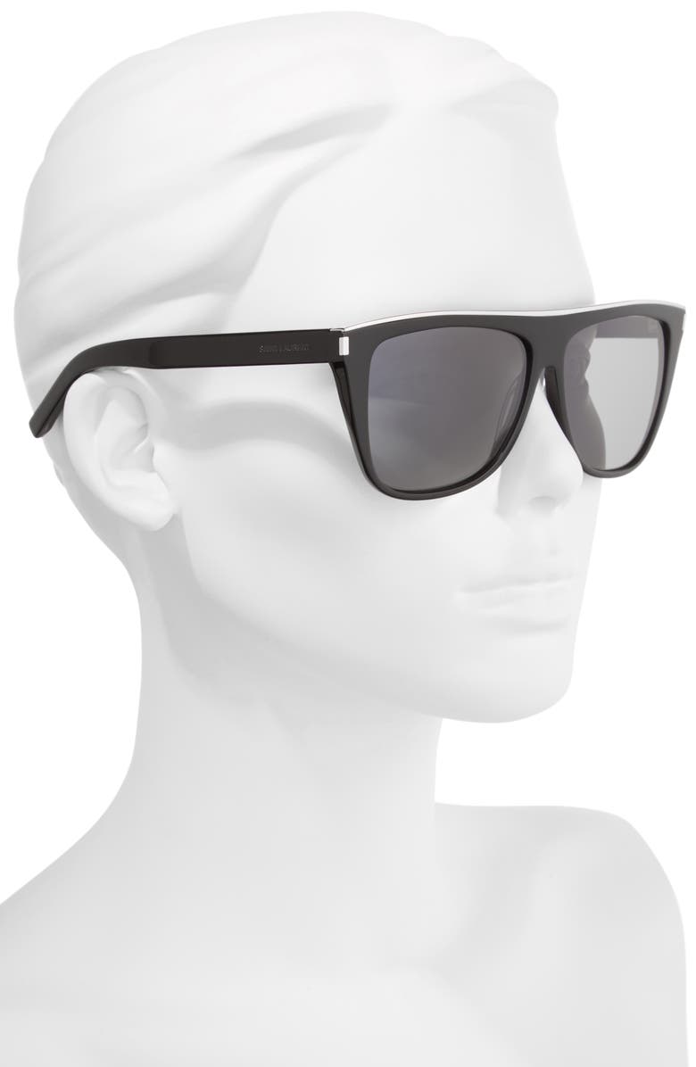 Saint Laurent Combi 59mm Flat Top Sunglasses, Alternate, color,