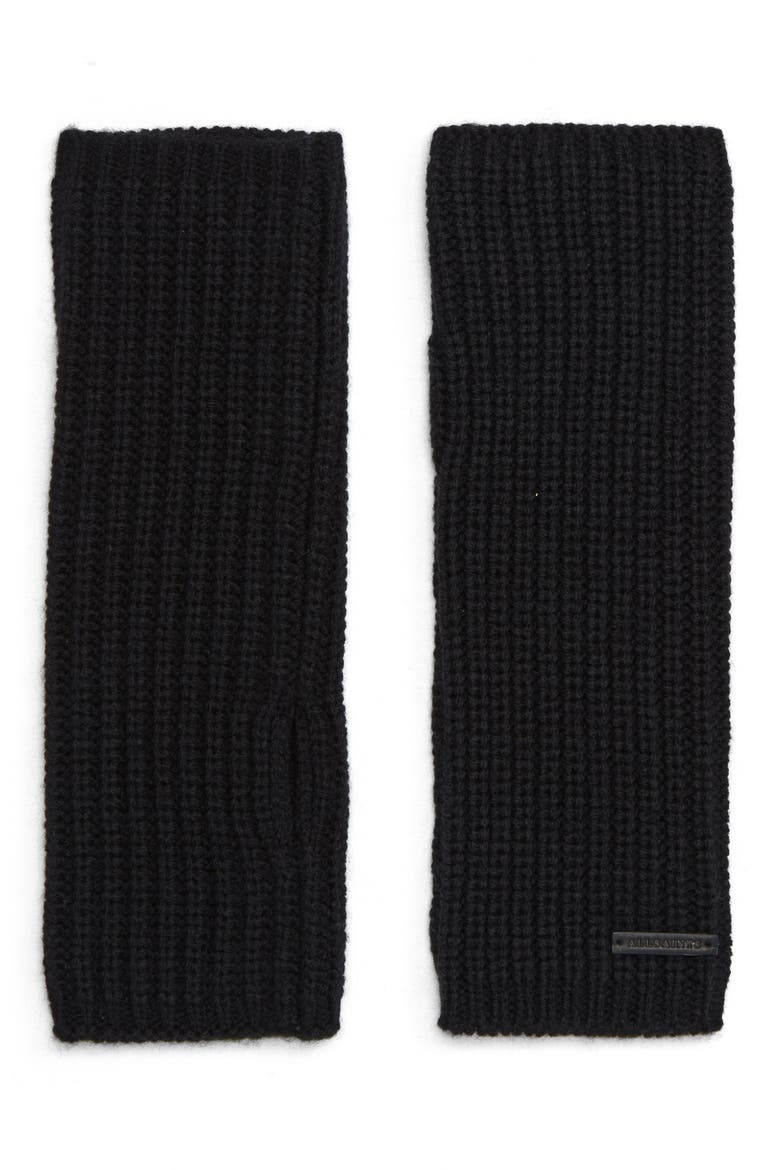Half-Cardigan Stitch Arm Warmers, Main, color, BLACK