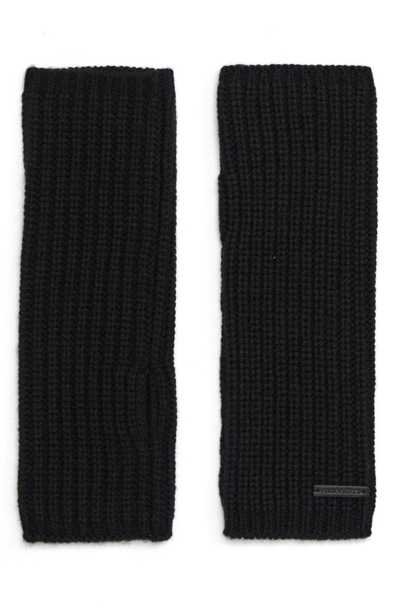 AllSaints Half-Cardigan Stitch Arm Warmers, Main, color,