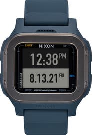 Nixon Regulus Expedition Silicone Strap Digital Chronograph Watch, 47.5mm