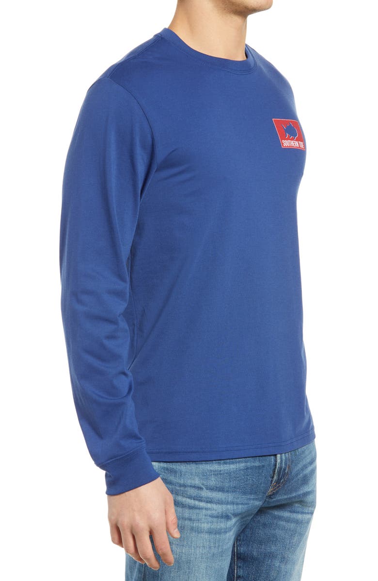Southern Tide Shark Flag Long Sleeve Graphic Tee, Alternate, color, 