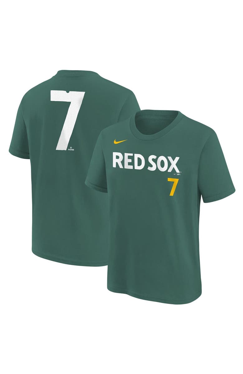 Nike Youth Nike Masataka Yoshida Green Boston Red Sox 2025 City Connect Fuse Name & Number T-Shirt, Main, color, Green