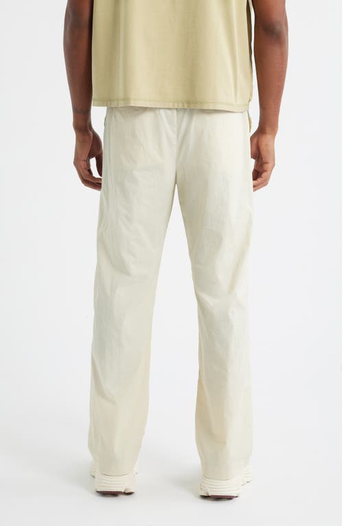 Rizort Kore Drawstring Nylon Pants In Beige