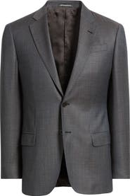 Emporio Armani Grey Wool Herringbone Sport Coat