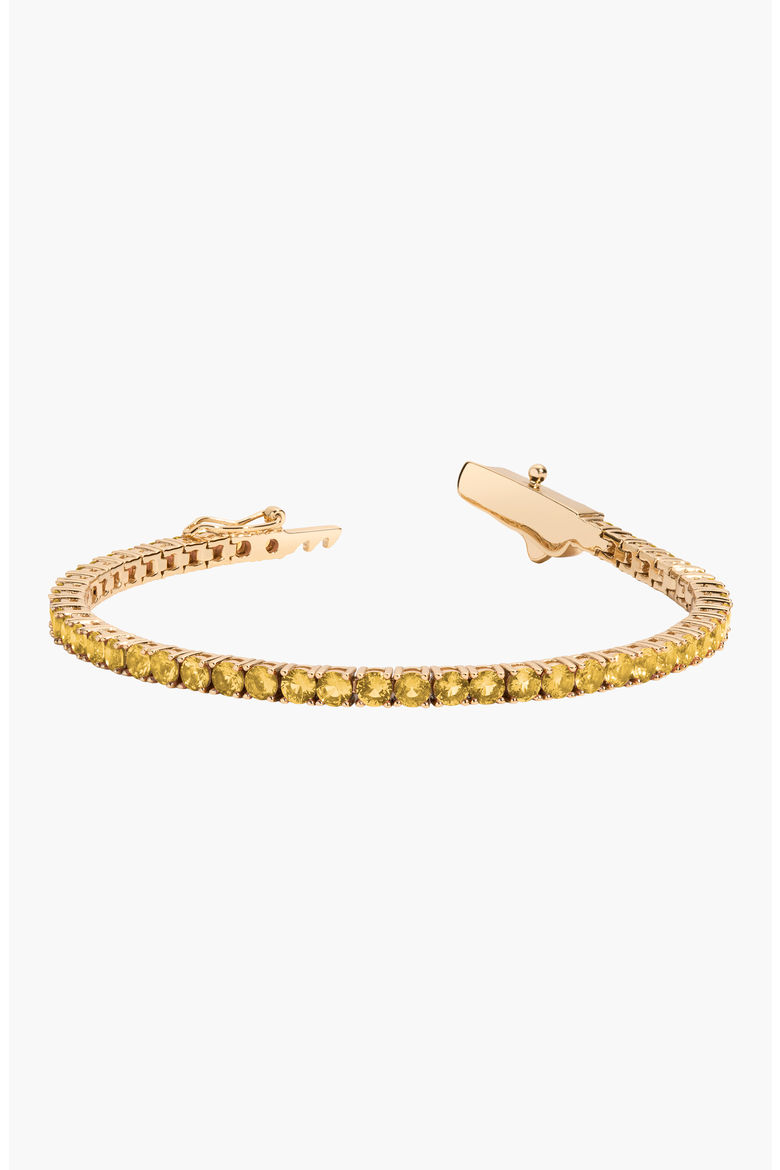 Lab Grown Citrine Tennis Bracelet, Main, color, Yellow Gold Vermeil