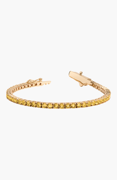 Lab Grown Citrine Tennis Bracelet