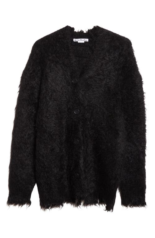 Acne Studios Kaul Hairy Cardigan In Black