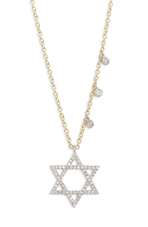 Pavé Diamond Star of David Pendant Necklace