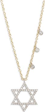 Meira T Pavé Diamond Star of David Pendant Necklace