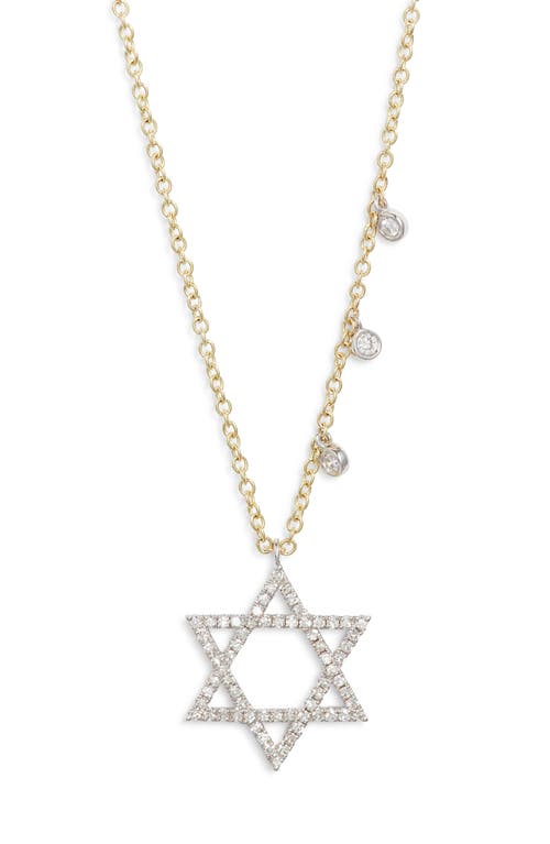 Meira T 14k White & Yellow Gold Diamond Star Of David Pendant Necklace, 18 In Gold