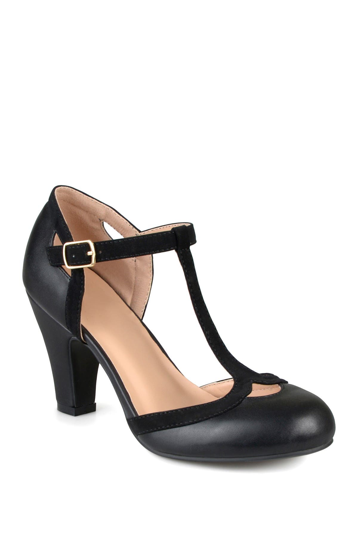 Journee Collection Olina T-Strap Pump - Narrow Width