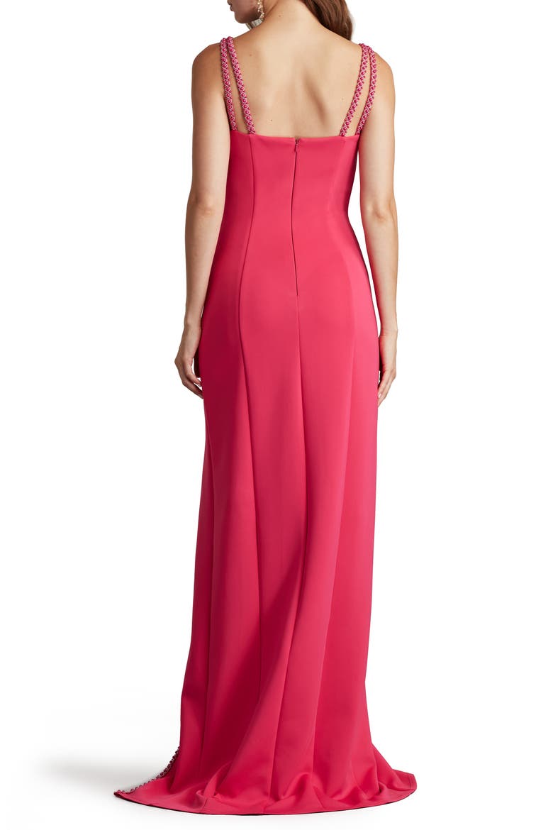 Bead Detail Body-Con Gown, Alternate, color, WILD PINK