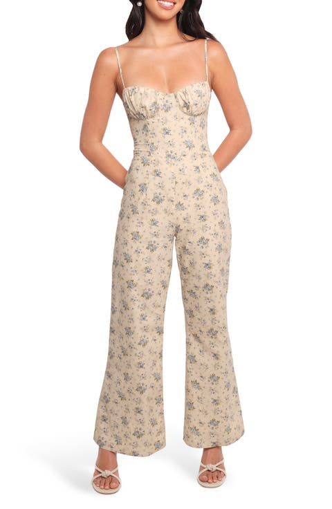 Lemie Corset Sleeveless Wide Leg Jumpsuit