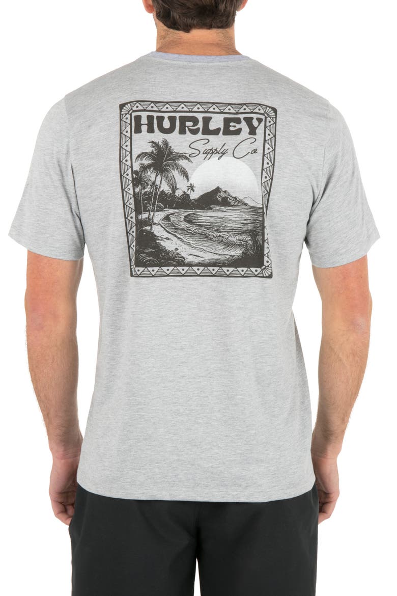 Island Scape Cotton Graphic T-Shirt, Alternate, color, DARK GREY HEATHER
