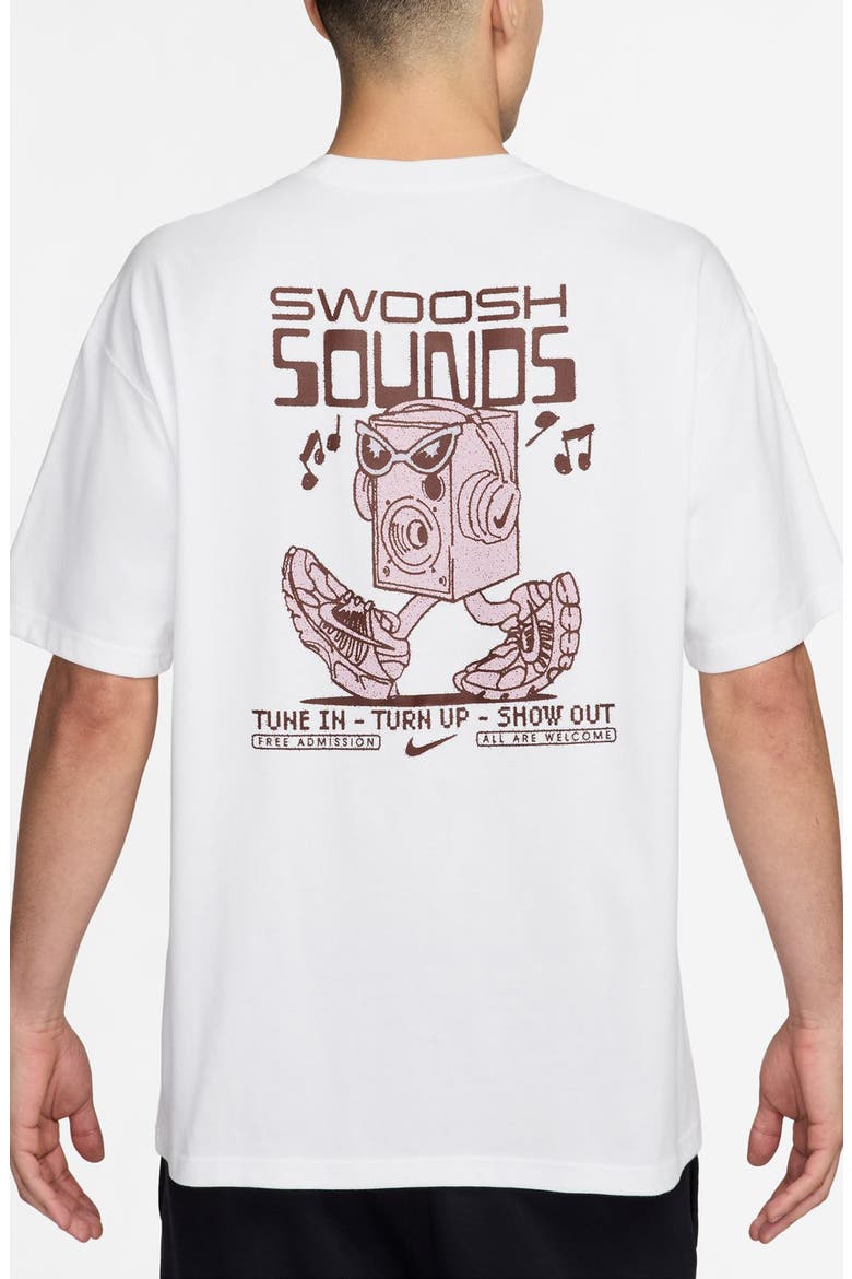 Sportswear Swoosh Sound Graphic T-Shirt, Alternate, color, WHITE