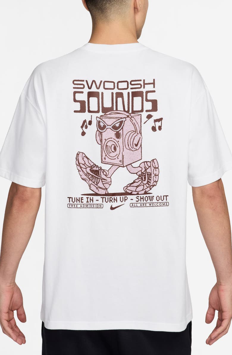 Nike Sportswear Swoosh Sound Graphic T-Shirt, Alternate, color, White