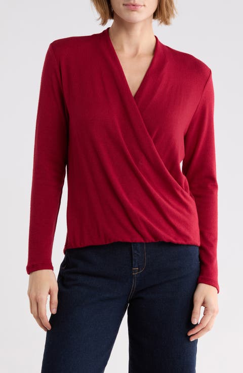 Surplice Knit Top