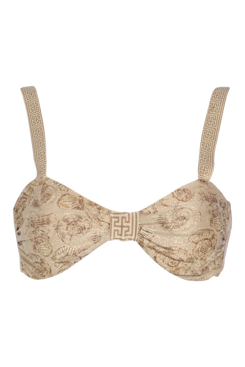Shell Print Bikini Top, Alternate, color, SAFARI