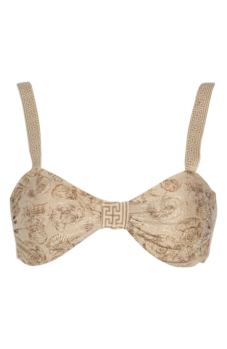 Cosita Linda Shell Print Bikini Top, Alternate, color, Safari