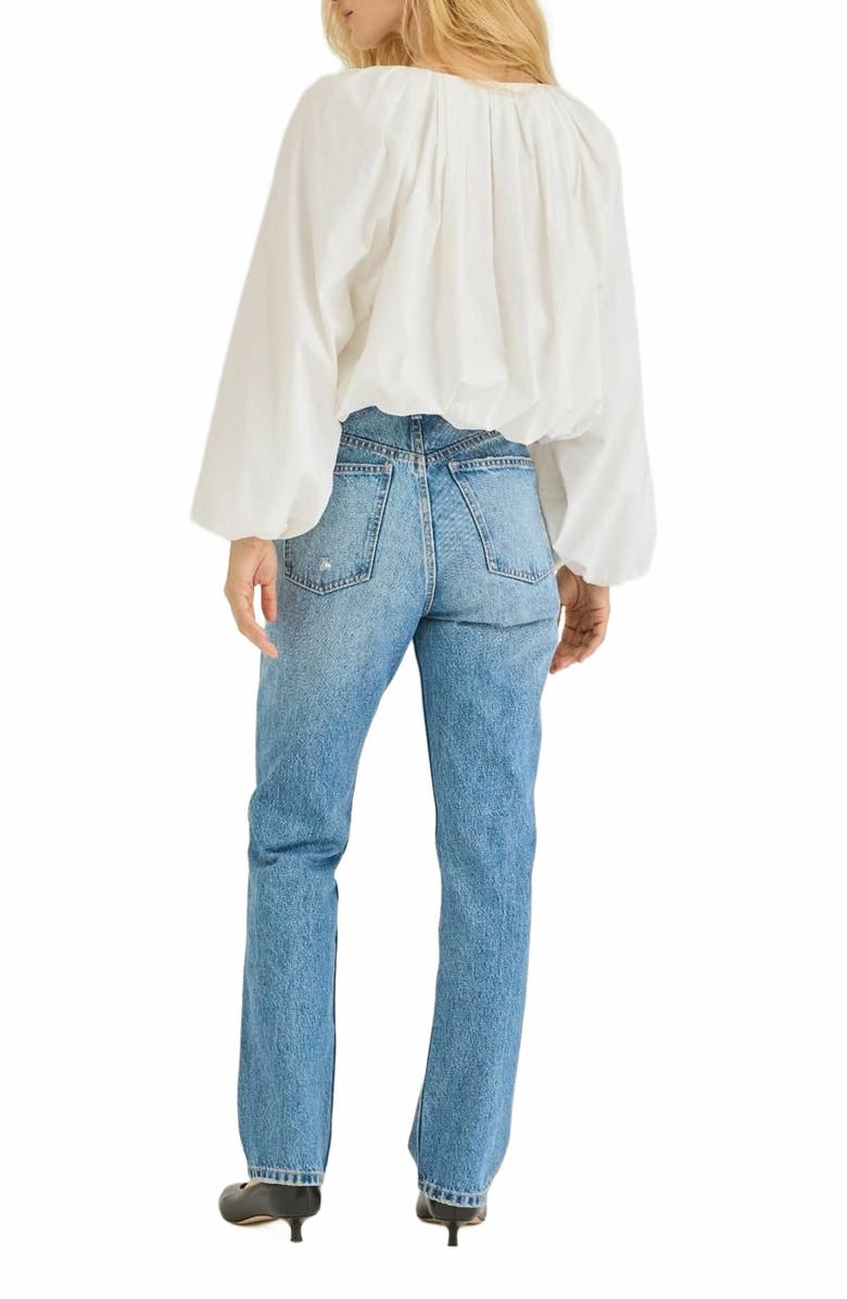 Rebecca Taylor Rhodes Poplin Top, Alternate, color, Milk