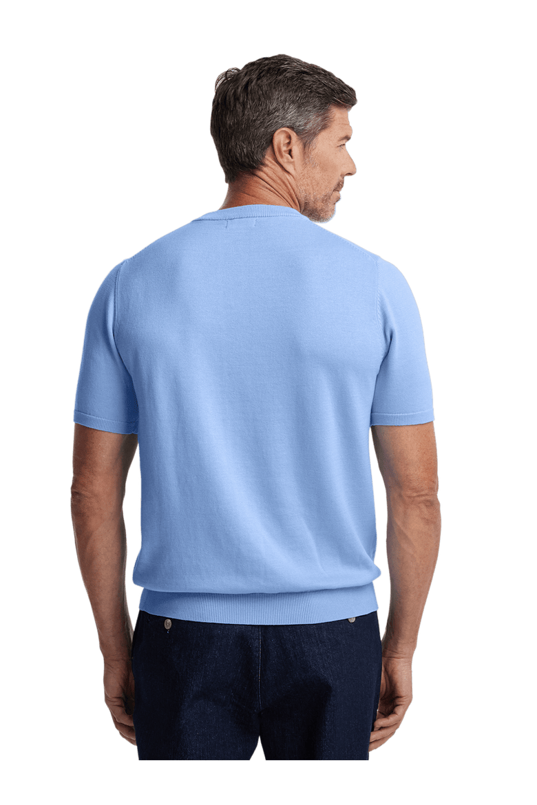 Supima Cotton Crew Neck Sweater, Alternate, color, Blue