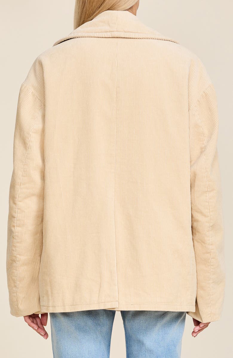DENIMIST Oversize Corduroy Peacoat, Alternate, color, Sand