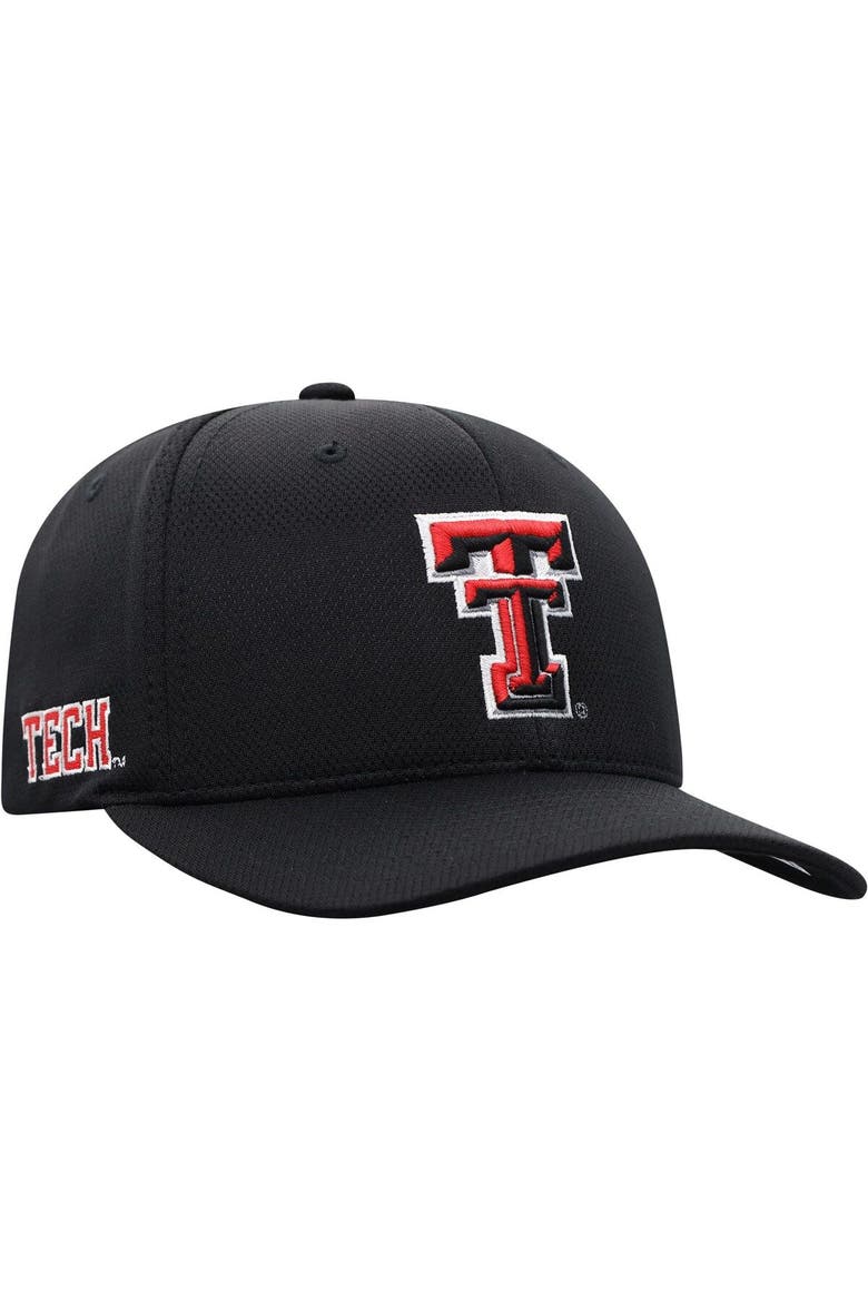 Men's Top of the World Black Texas Tech Red Raiders Reflex Logo Flex Hat, Alternate, color, Black
