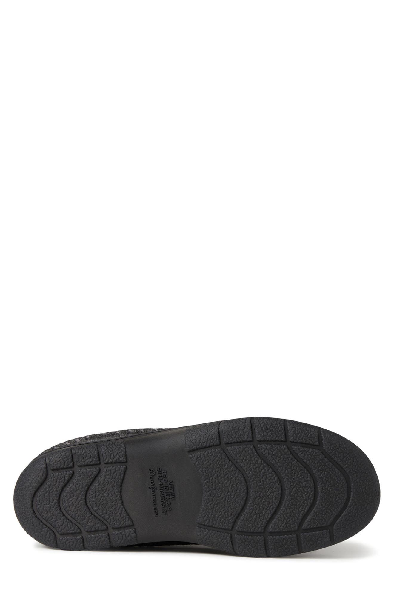 DEARFOAMS Thompson Whipstitch Trim Slipper, Alternate, color, Dark Heather Grey