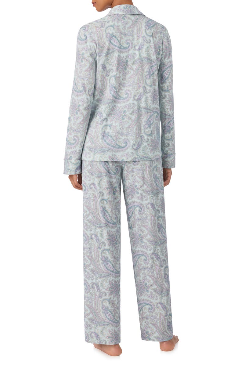 Lauren Ralph Lauren Print Cotton Blend Pajamas, Alternate, color, Multi Paisley
