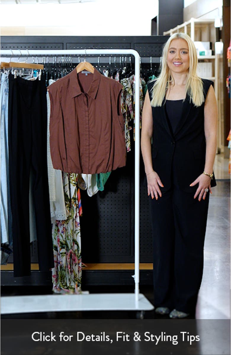 Cap Sleeve Button-Up Shirt, sales video thumbnail