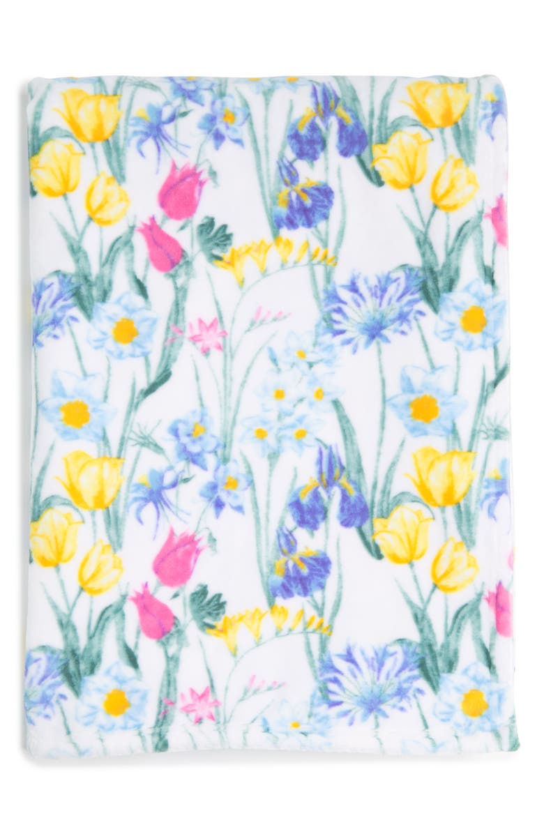 ENVOGUE Floral Botanical Throw Blanket, Main, color, 