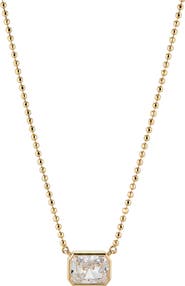 Nadri Emerald Cut Cubic Zirconia Pendant Necklace