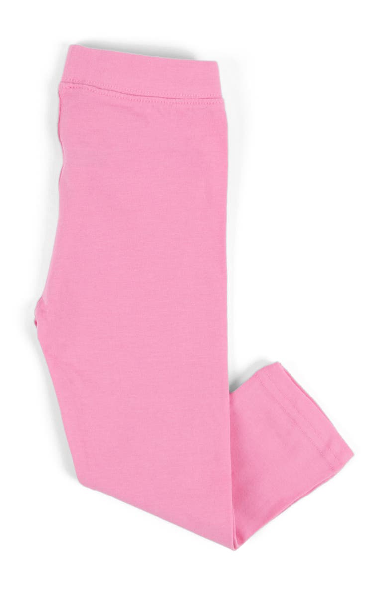 Leveret Girls Cotton Leggings, Solid Colors, Alternate, color, Light Pink