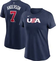 Nike Women's Nike Tim Anderson Navy USA Baseball 2023 World Baseball Classic Name & Number T-Shirt
