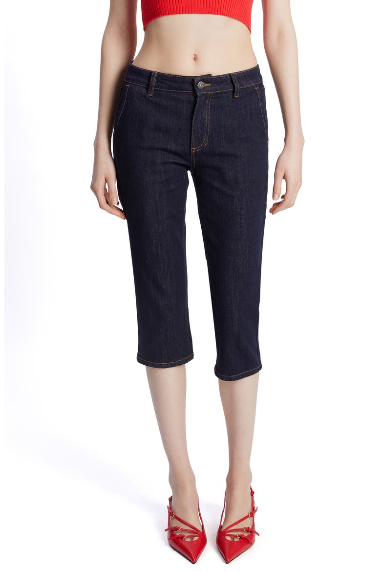 Bruna Pedal Pusher Jeans, Main, color, DARK