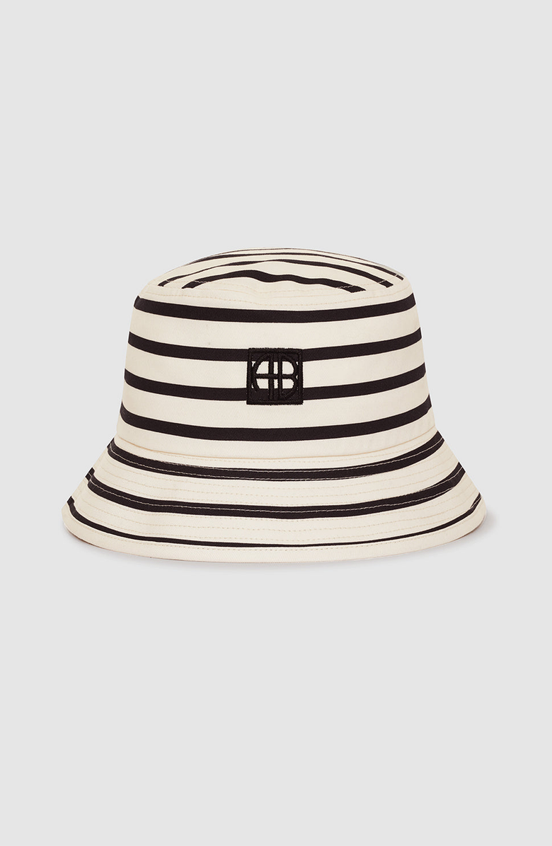 ANINE BING Nicks Bucket Hat, Main, color, Black Stripe