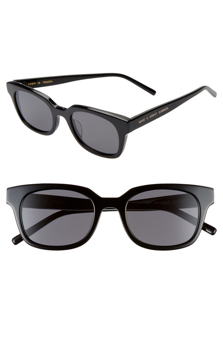 Bonnie Clyde Chess Club 50mm Square Sunglasses, Main, color, 