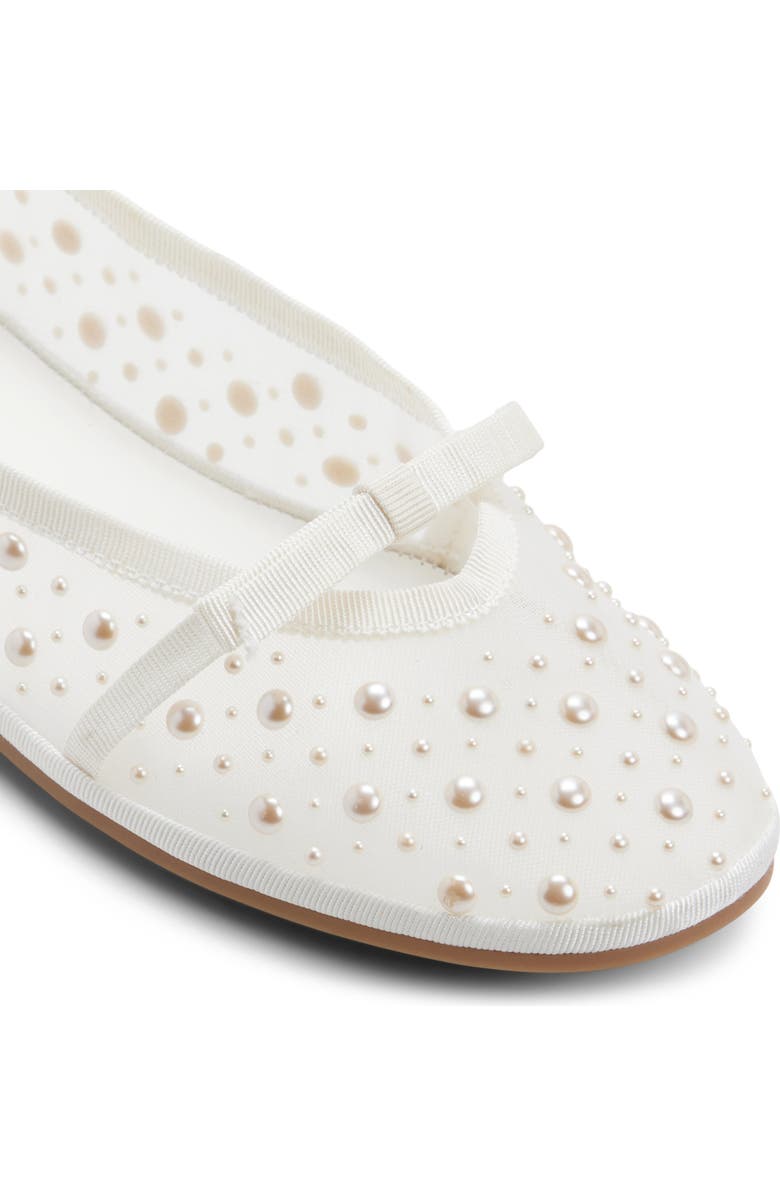 ALDO Aurabella Ballet Flat, Alternate, color, White/ Pearl