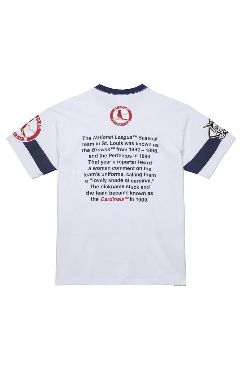 Mitchell & Ness Men's Mitchell & Ness White St. Louis Cardinals Cooperstown Collection Team Origins Premium T-Shirt, Alternate, color, White