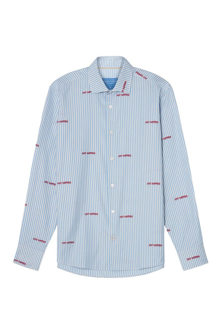 Reynolds Novelty Bengal Twill Shirt, Main, color, Light Blue