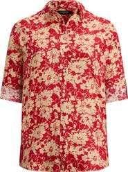 Lauren Ralph Lauren Relaxed Fit Floral Linen Shirt