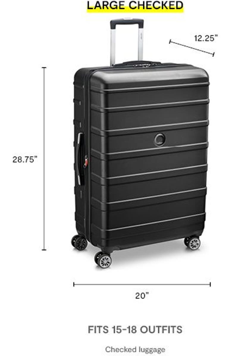 Delsey Paris Margot 3-Piece Hardside Spinner Suitcase Set, Alternate, color, Black