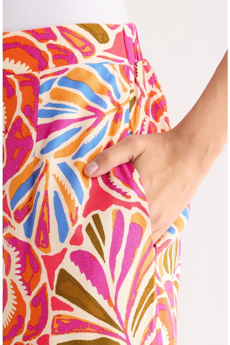 Nomi Floral Elena Wide Leg Pants, Alternate, color, PINK-ORANGE-BLUE