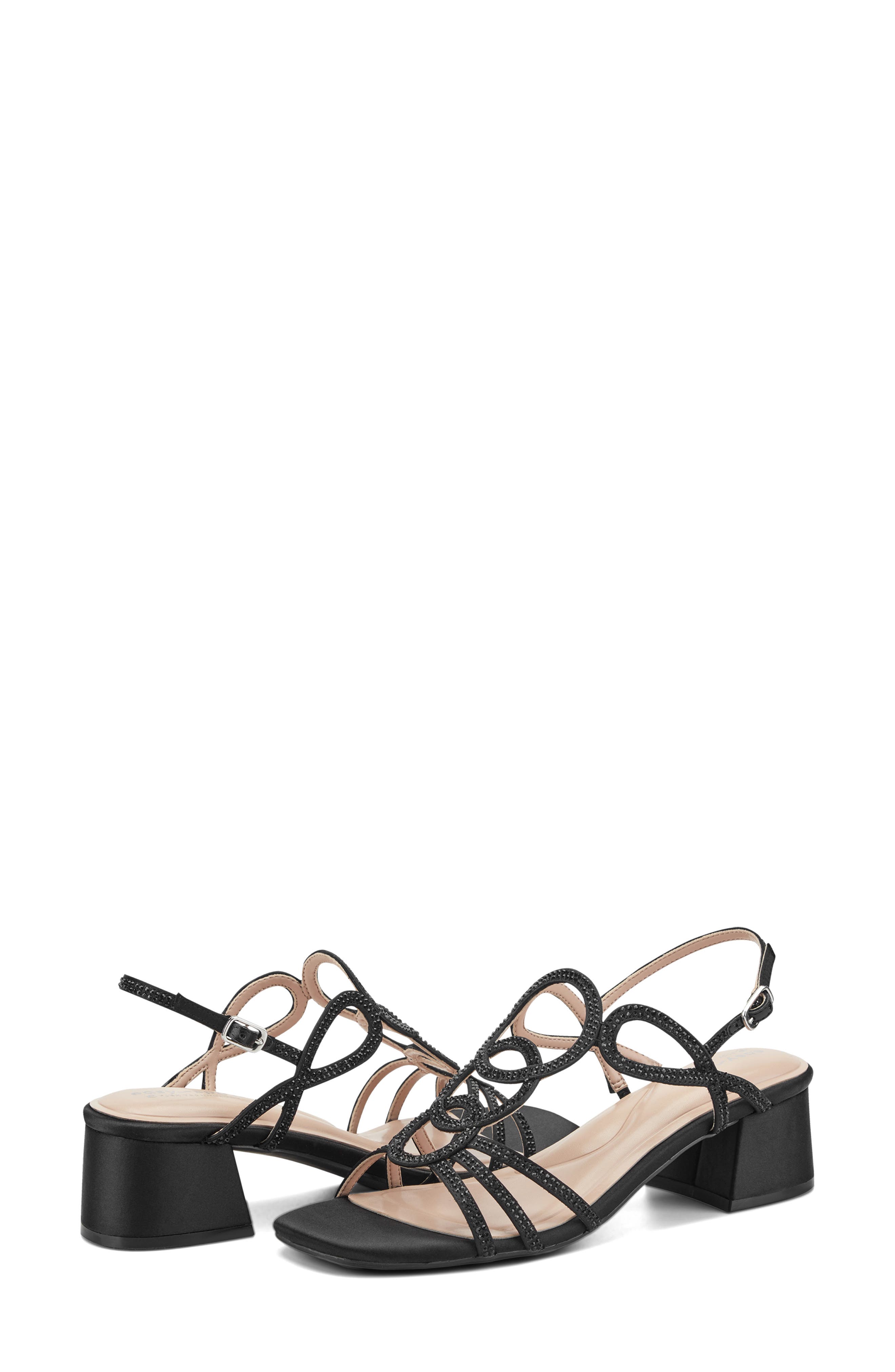 Easy Spirit Yana Block Heel Sandal - Wide Width Available, Alternate, color, Black