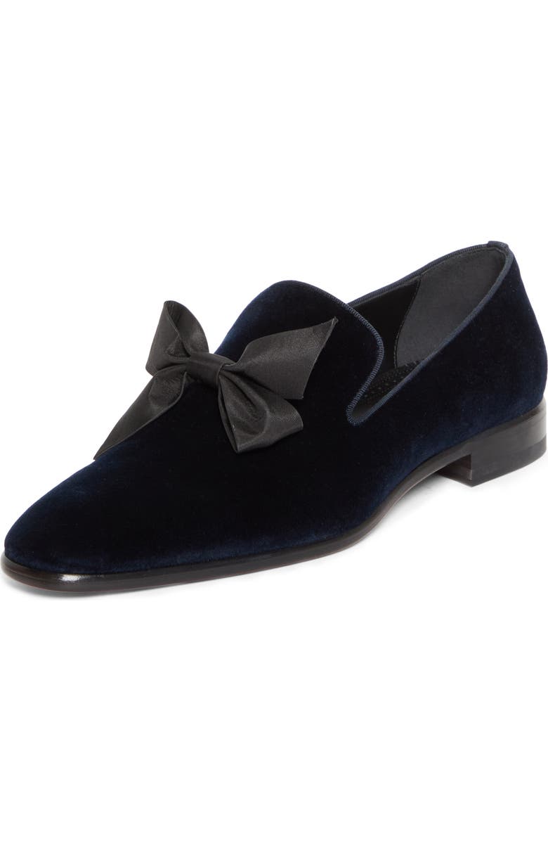 Christian Louboutin December First Bow Loafer, Main, color, Last Night/ Black