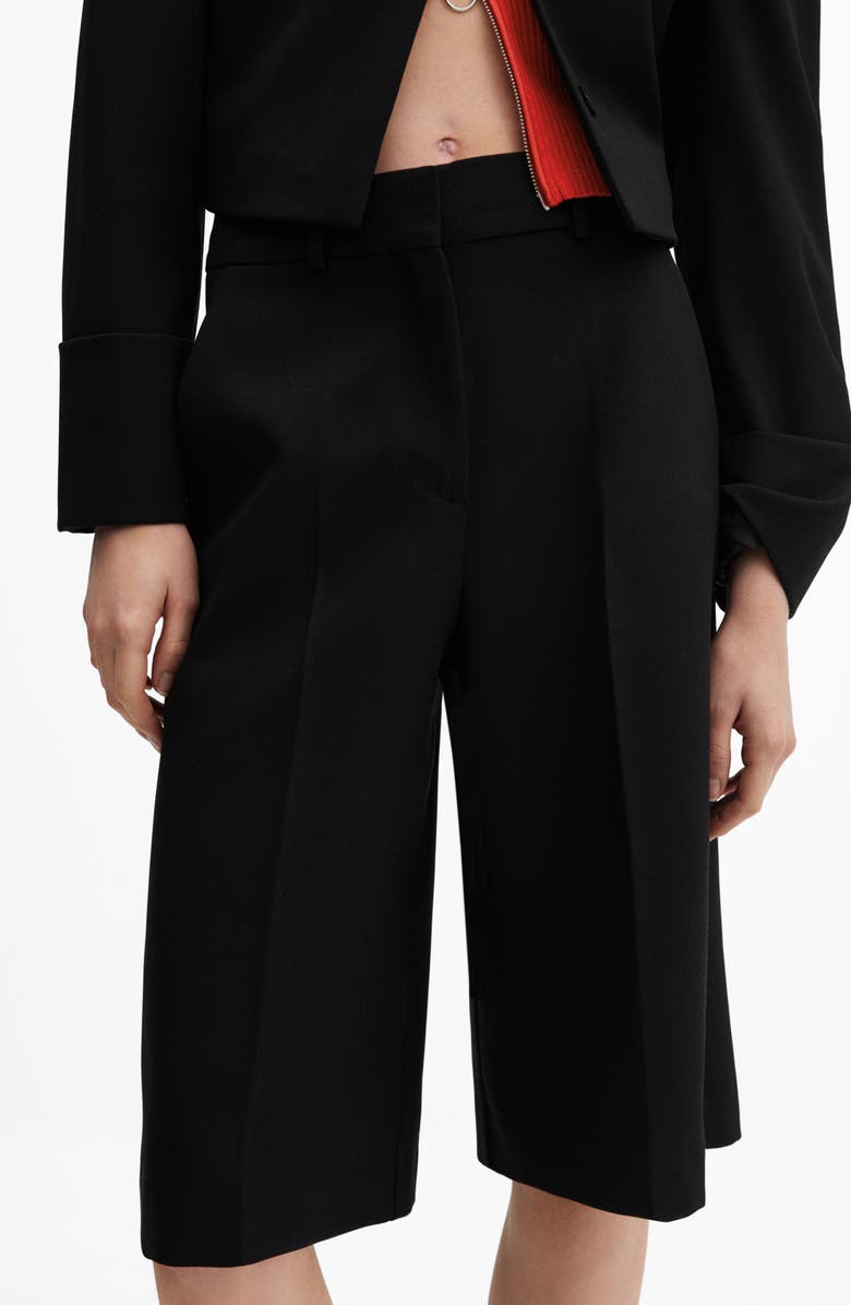 MANGO High Waist Straight Leg Bermuda Shorts, Alternate, color,