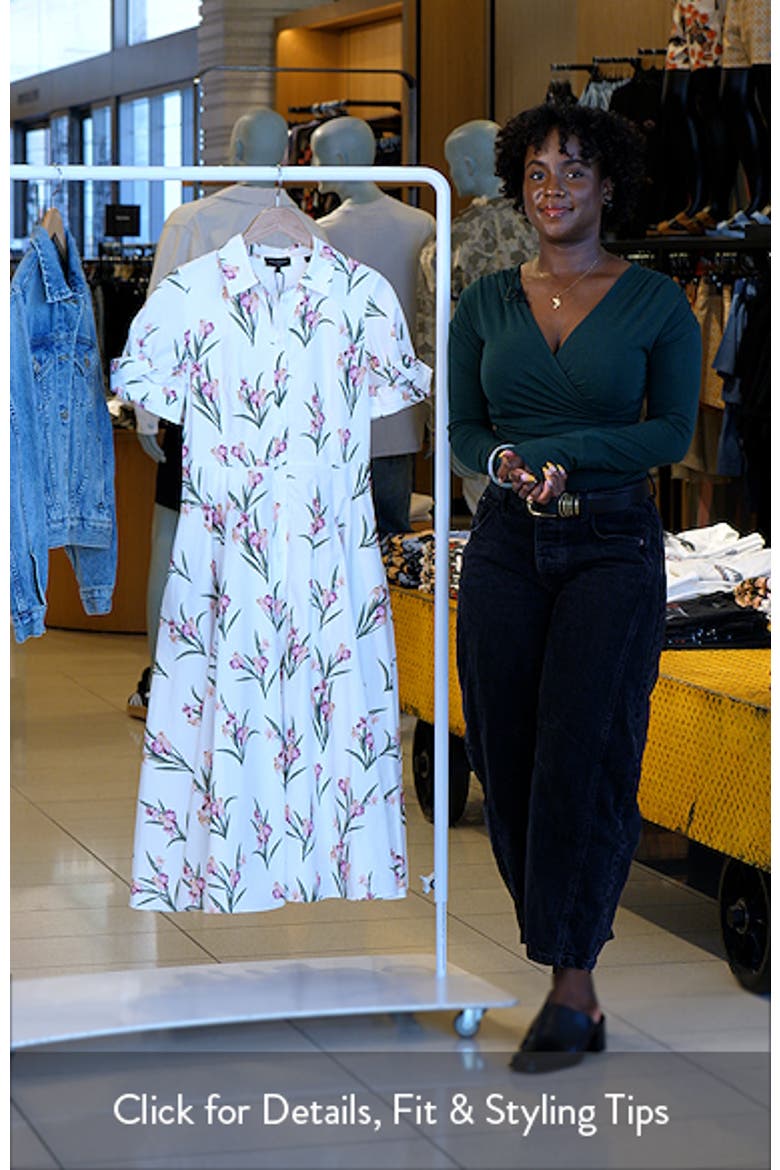 Floral Puff Sleeve Midi Shirtdress video