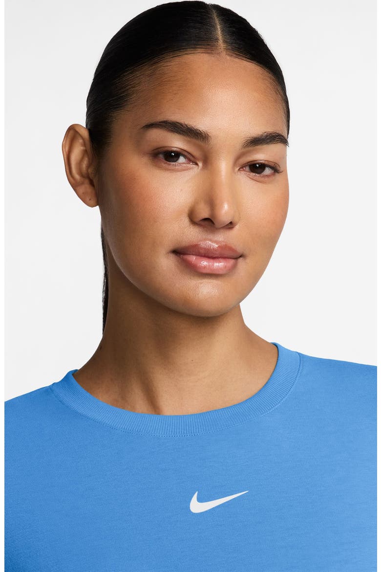 One Relaxed Dri-FIT Crop Top, Alternate, color, UNIVERSITY BLUE/ WHITE