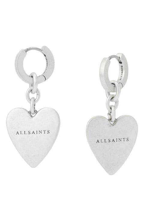 Heart Charm Huggie Earrings