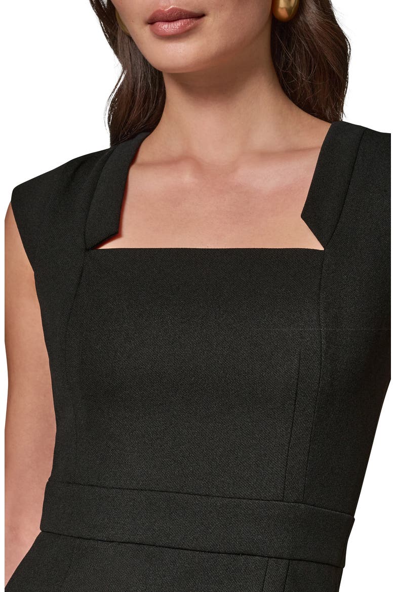 Cap Sleeve Sheath Dress, Alternate, color, BLACK
